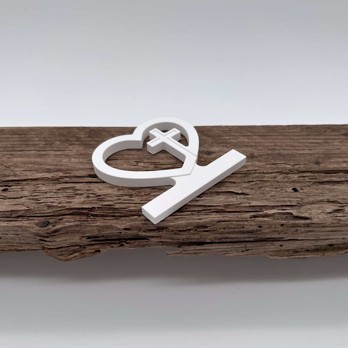 Einschieber Herz mit Kreuz kurz