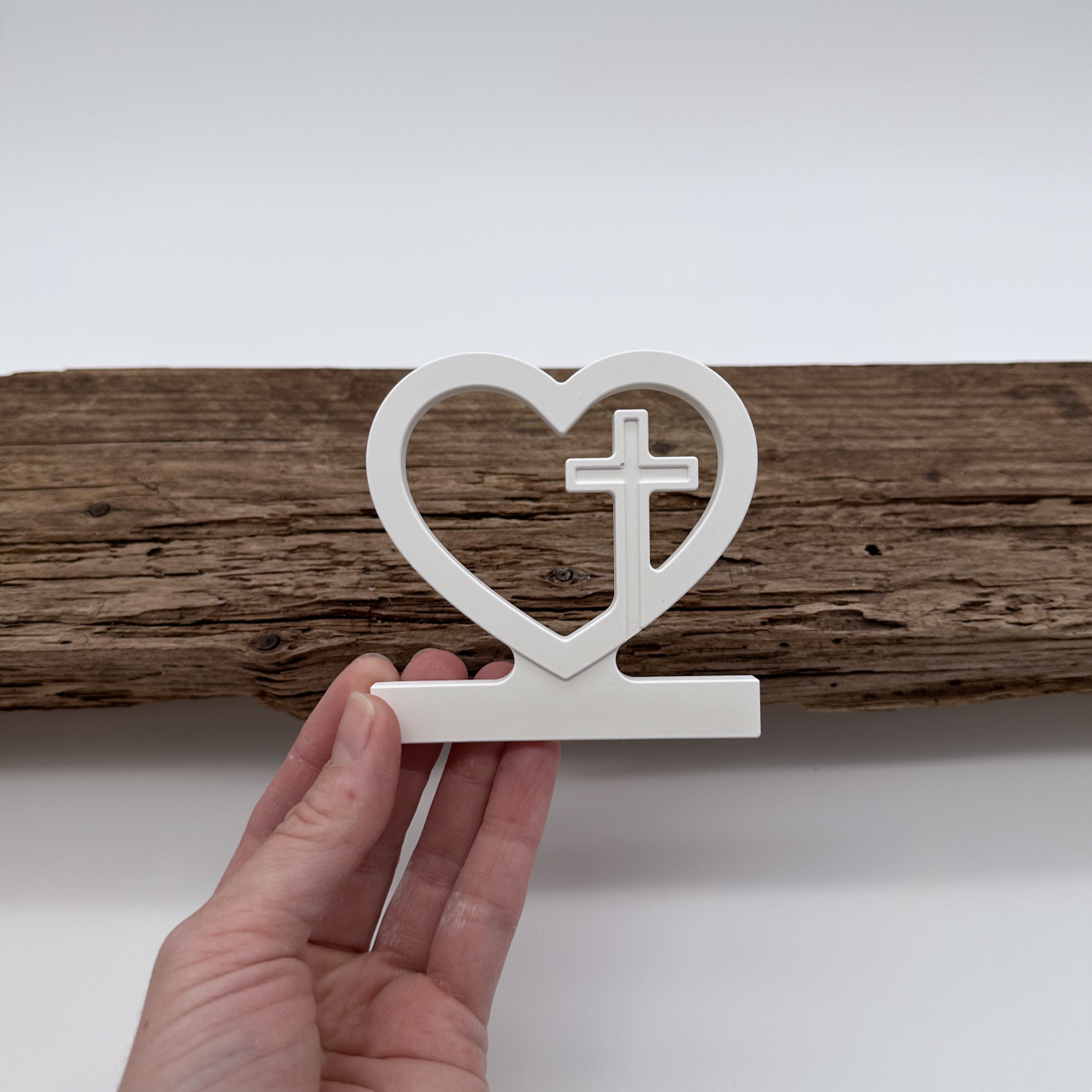 Einschieber Herz mit Kreuz kurz