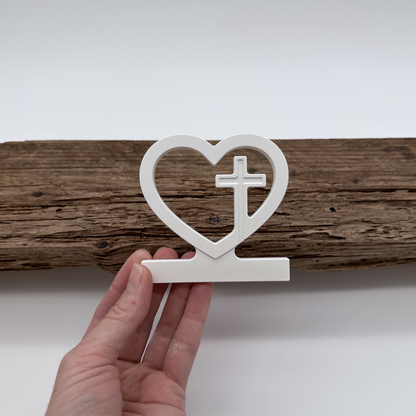 Einschieber Herz mit Kreuz kurz