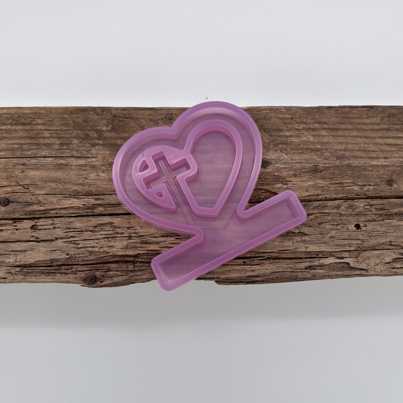 Einschieber Herz mit Kreuz kurz