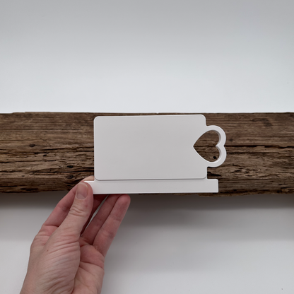 Einschieber Schild mit Herz mittel