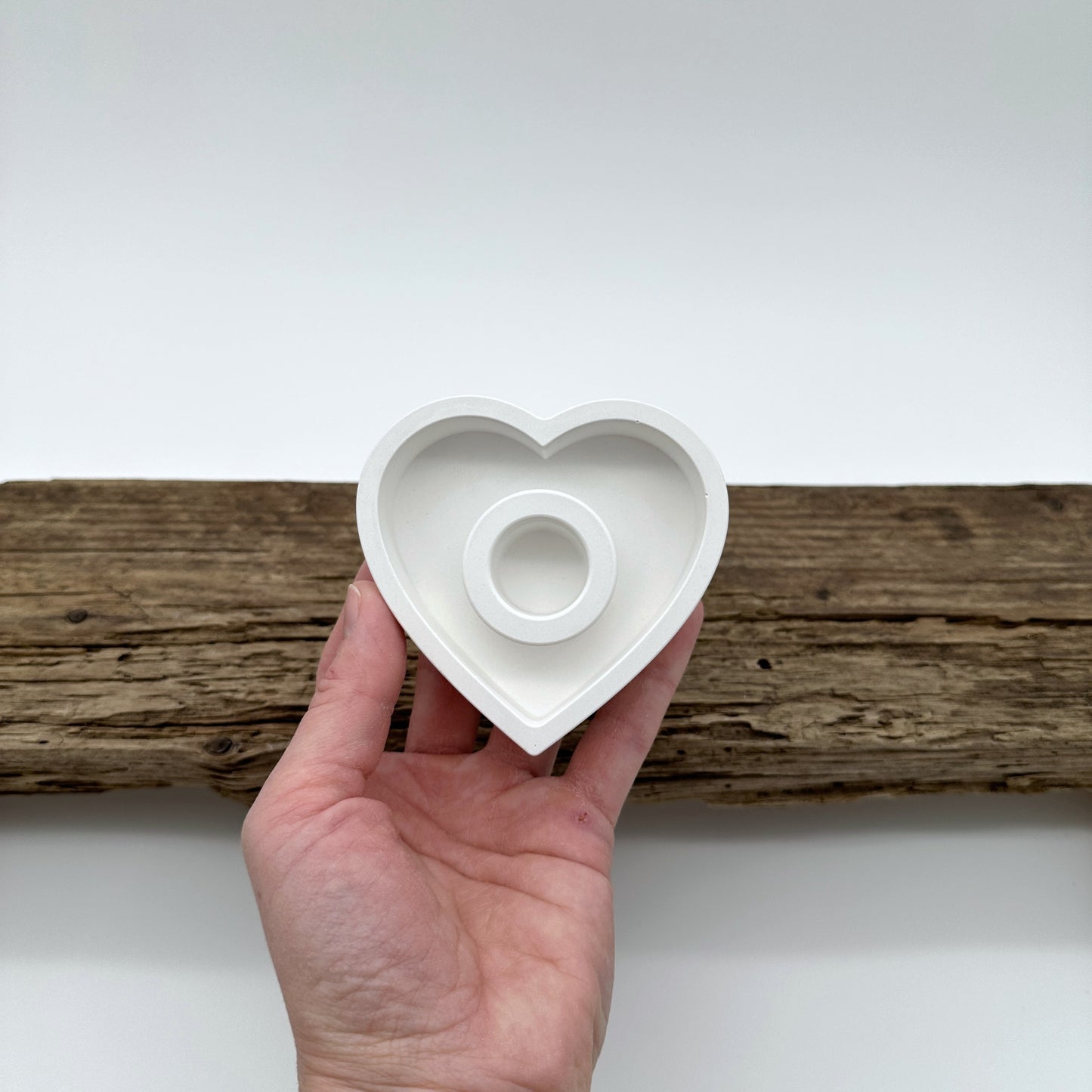 Herz Schale Stabkerzenhalter
