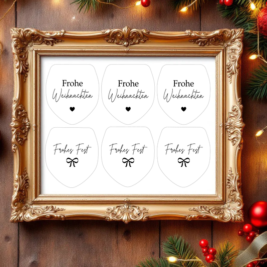 Einleger für Glas transparent "Weihnachten" A4 Bogen Variante 1