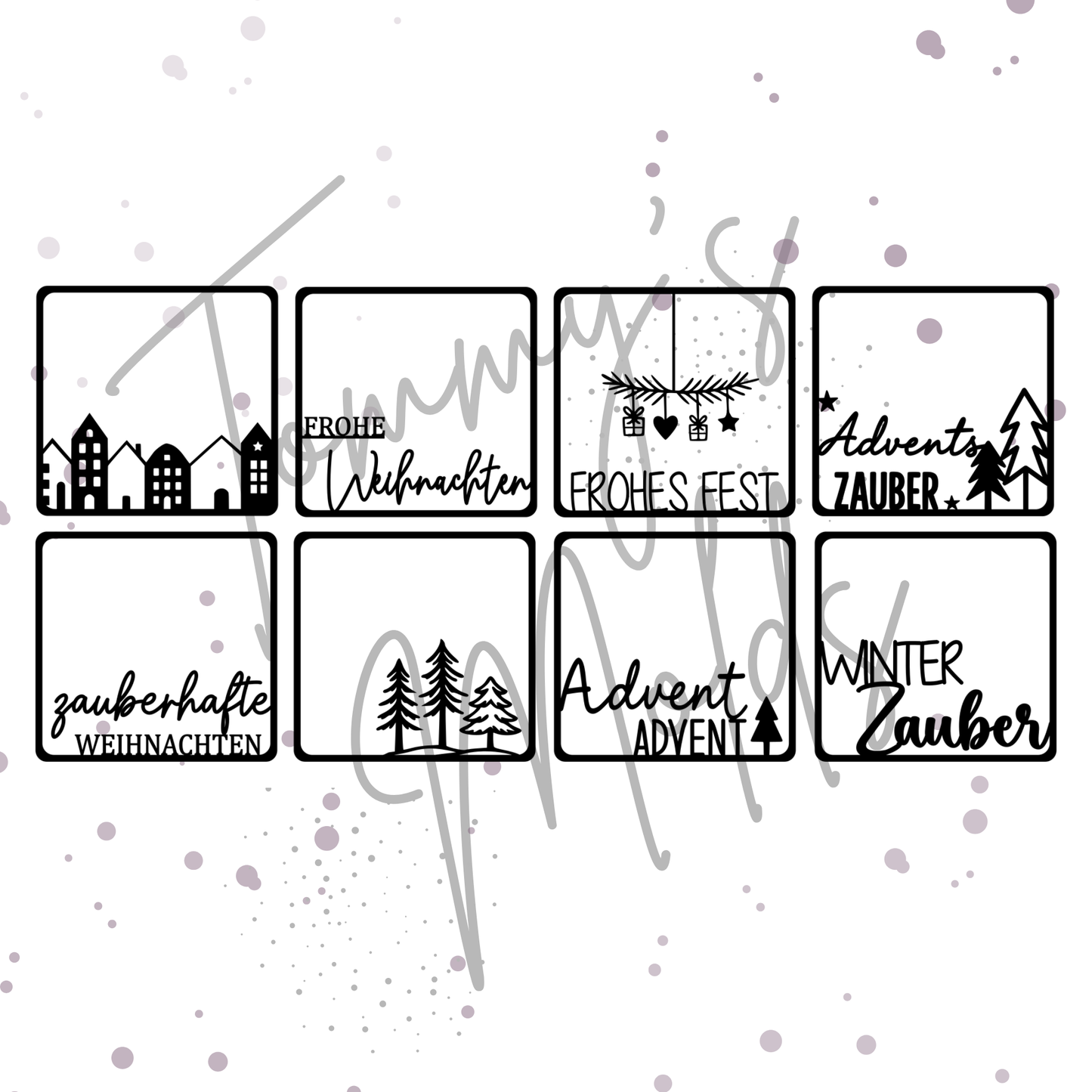 Aufsätze für Advent Platte | 10 Stück