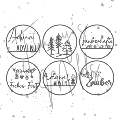 Advent Schale für Baumkerzen "Ach du schöne" | Happy Molds Edition